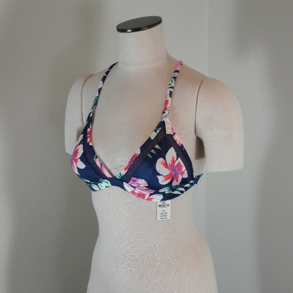 VS PINK Navy Blue Floral Bralette